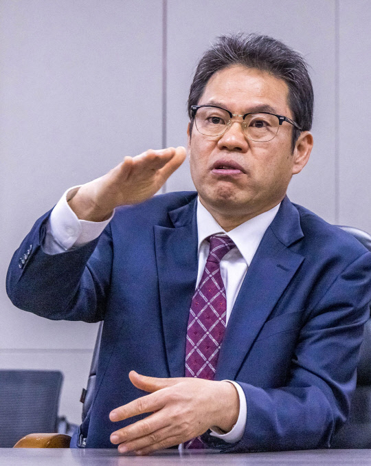 오병진 한컴라이프케어 대표이사 인터뷰. 박동욱기자 fufus@